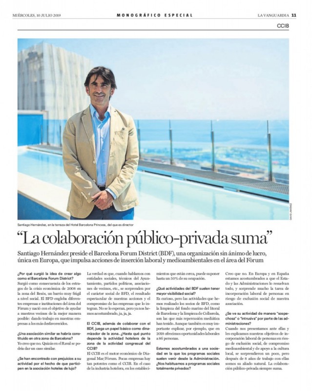 La Vanguardia – “La colaboración público-privada suma”